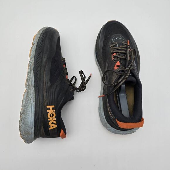 Hoka Stinson ATR 6 Mens 10.5 Black Blue Orange Shoes Sneaker Athletic Training - Picture 12 of 13